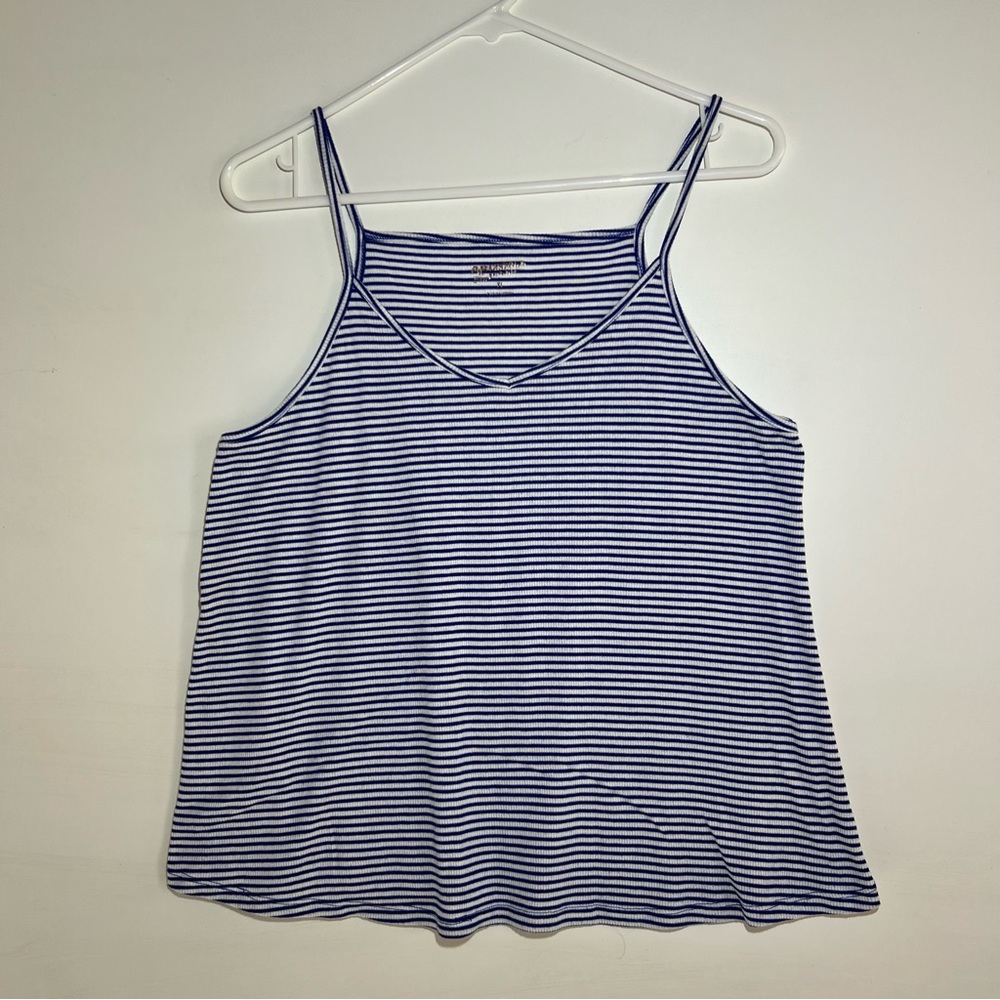 Arizona Jean Company Navy and White Striped Camisole